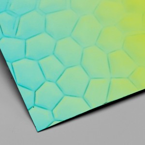 Hammered Concave Jade Green Stainless Steel Sheet