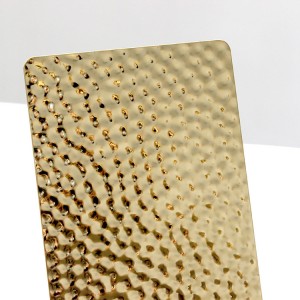 Gold Mirror Honeycomb Design Stamped SS Sheet