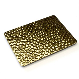 Gold Mirror Honeycomb Design Stamped SS Sheet