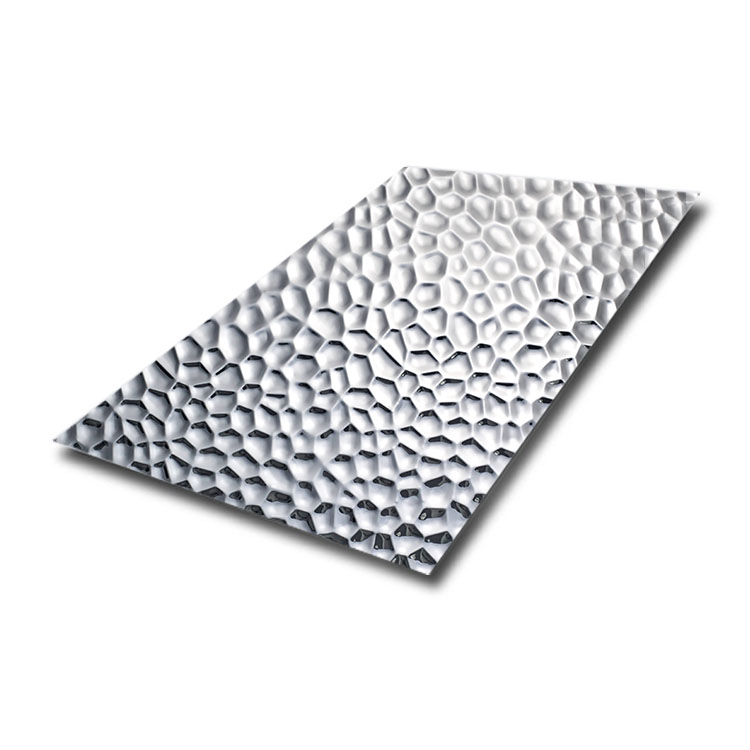 Honeycomb Design Silver Mirror Stamped Stainless Steel Plate