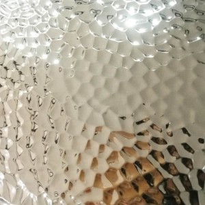 Honeycomb Design Silver Mirror Stamped Stainless Steel Plate