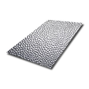 Honeycomb Textured Silver Mirror SS Metal Sheet