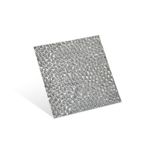 Honeycomb Textured Silver Mirror SS Metal Sheet