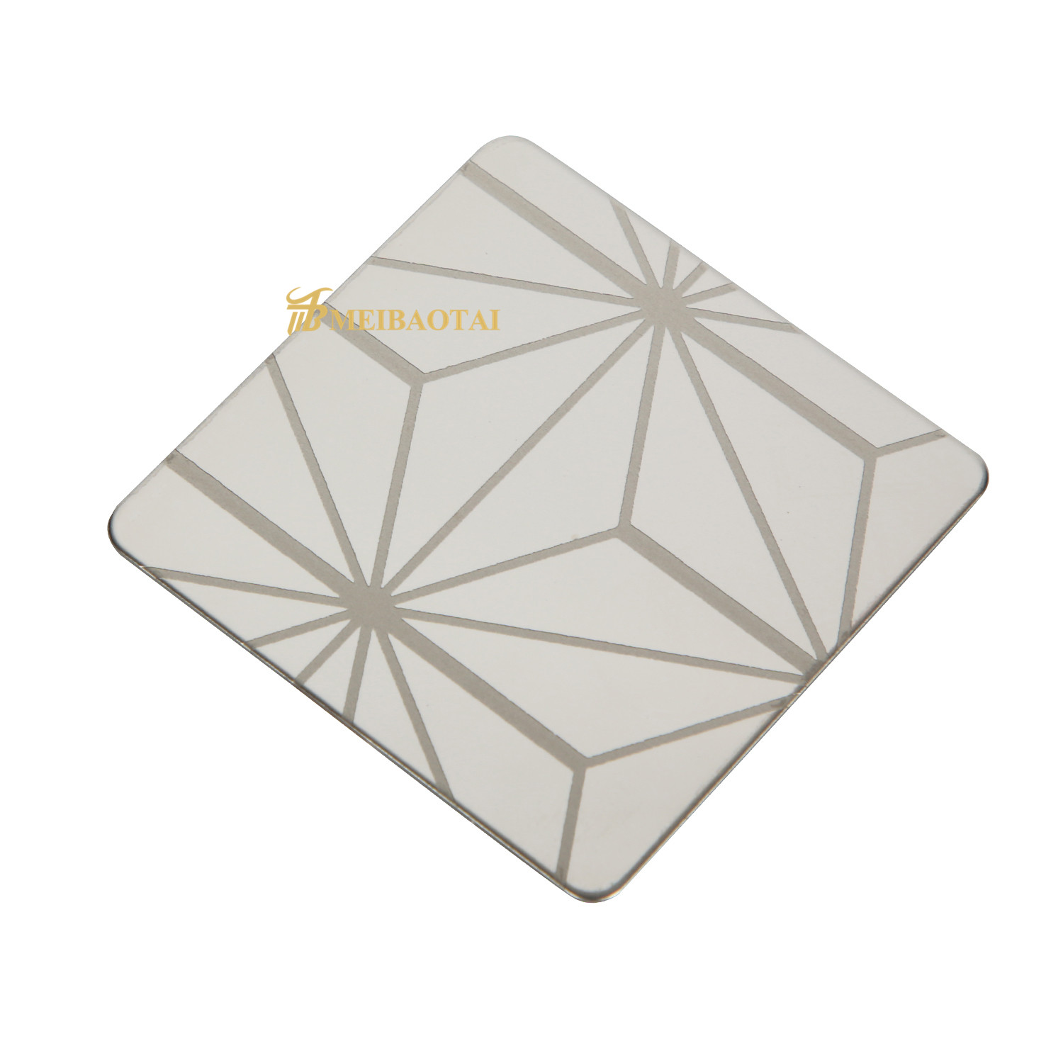 Polished Mirror Etched Stainless Steel Plate