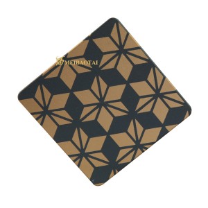Black Color Etched Stainless Steel Sheet