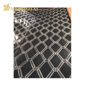 Double Color Stamped Diamond Design Stainless Steel Panel