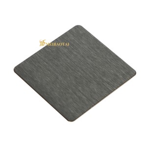 Black Brushed 201 Stainless Steel Sheet