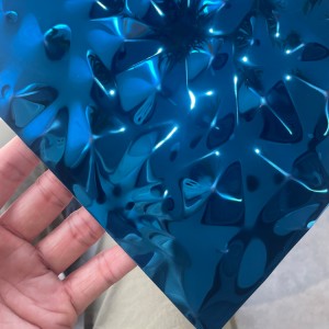 PVD Blue Mirror Stamped Stainless Steel Sheet