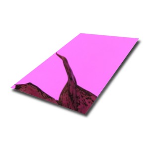 Pink Mirror Stainless Steel Plate