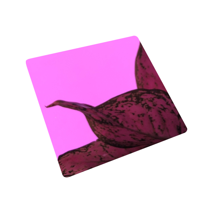 Pink Mirror Stainless Steel Plate