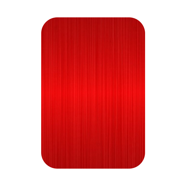 China Red Hairline Stainless Steel Decorative Plate
