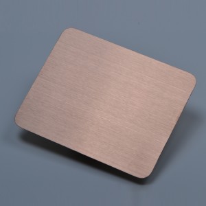 Rose Gold Hairline Stainless Steel Plate