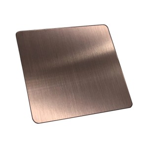 Rose Gold Hairline Stainless Steel Plate