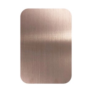 Rose Gold Hairline Stainless Steel Plate
