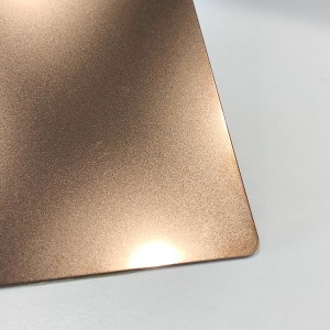 Rose Gold Sandblasted Stainless Steel Plate