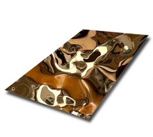 304 Rose Gold Water Ripple Stainless Steel Sheet for Ceiling Decor