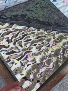 Silver Mirror Plate Water Ripple Sheet
