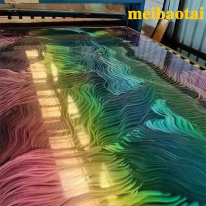 SS201 304 Irregular laser pattern  Rainbow color stainless steel sheet