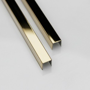 U Gold Mirror Stainless Steel Profile U Shape