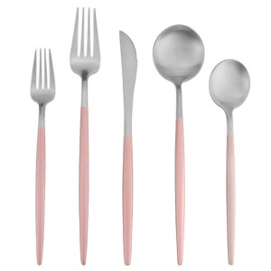 Colorful Metal Knife Fork Grade 304 Stainless Steel Material