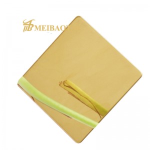 PVD Gold Green Bronze Blue Mirror Polish Design Decoration Plate 201 Stainless Steel Plate 1219*2438mm 0.65mm