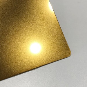 Supplier PVD Golden Rose Sandblast Decorative Plate 201 Stainless Steel Plate Decorative Wall Plate