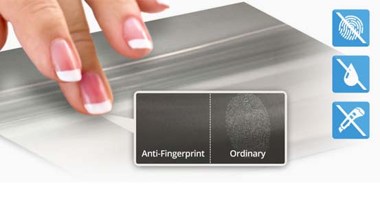 Technology and application of anti-finger print stainless steel decorative plate