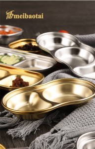 Hairline Process 304 Stainless Steel Material Saucer Metal Saucer for Various Sauces