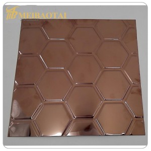 stamp pvd color coating mirror finish stainless steel  sheet   decorate wall plate