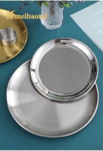 304 Stainless Steel Gold Silver Metal Dish