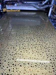 PVD Gold Mirror Elevator Etched Stainless Steel Sheet