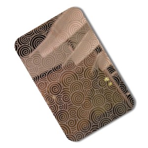 Mirror Rose Gold Etched Stainless Steel sheet