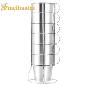 High Quality 304 Stainless Steel Material Water Cup Set Drawing and Polish Process Metal Cup