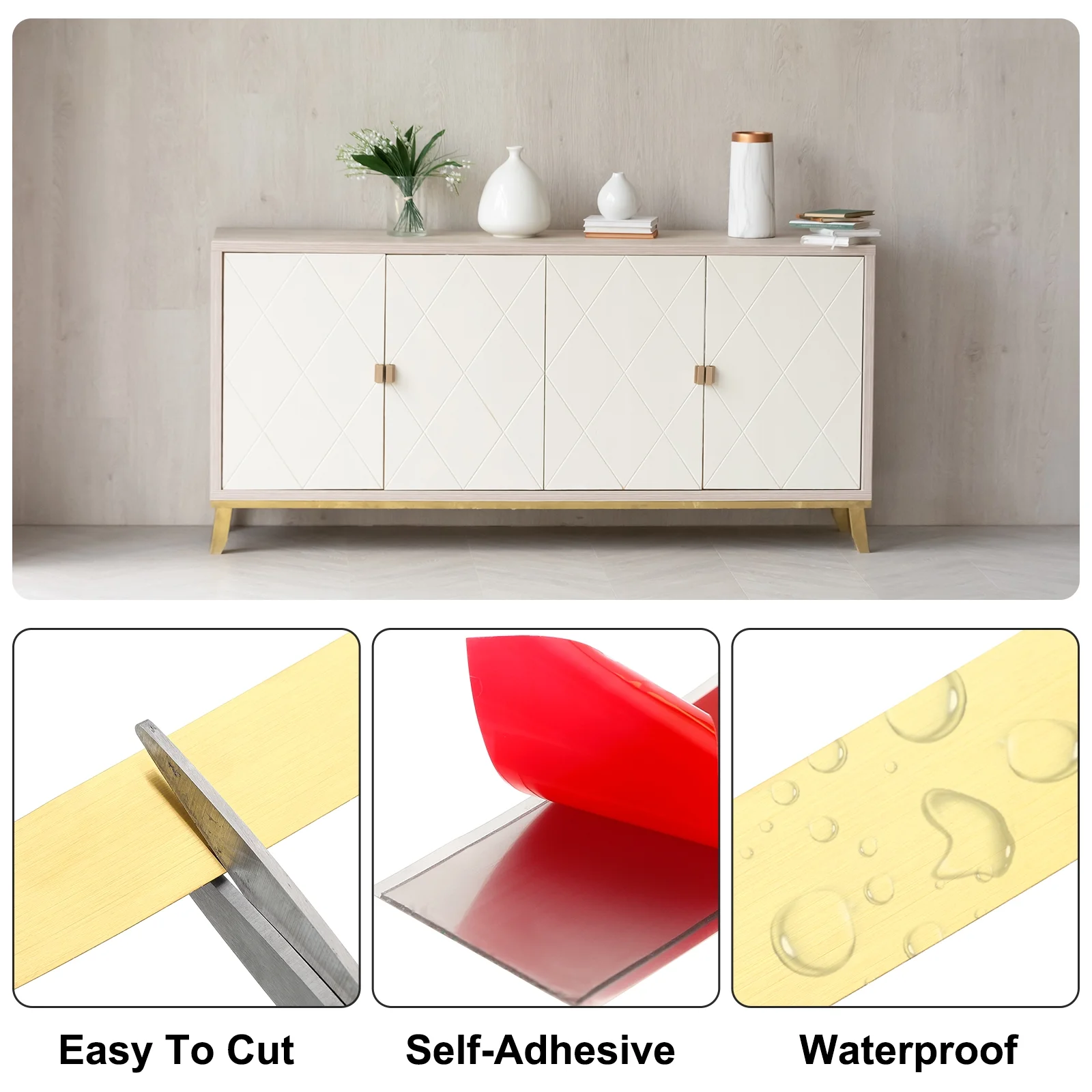 PVD Color Coating Metal Tape Stainless Steel Adhesive Roll