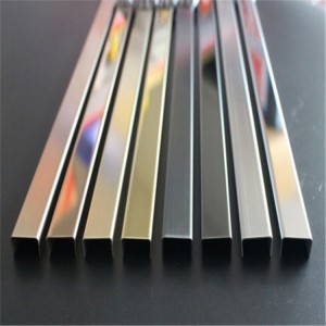 Rose Gold Plating Mirror Finish Design 304 Stainless Steel Material SS Decorative U Trim Profile U Slot U6/U8/U10
