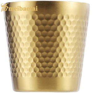 Hammer Pattern Myltipurpose Cup 304 Stainless Steel Cup Metal Cup