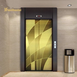 Elevator cabin decoration plate pvd gold color coating luxury decoration plate 0.95mm thickness grade 304 stainless steel plate