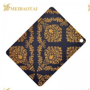 Grade 304 Elevator Stainless Steel Sheet in 8K Mirror Etched