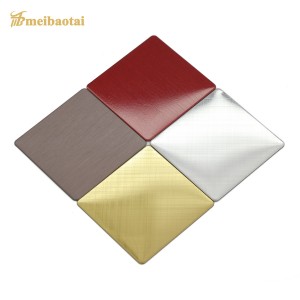 ss201 304 Gold/Silver/Red/Brown No.4 Hairline stainless steel sheet decoration kitchen ,wall plate
