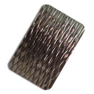 Hot Sale 8K Mirror Polish Diamond Design Pattern Stamped 304 Stainless Steel Sheet for Wall Ceiling Plate