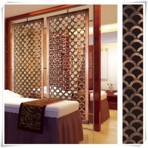 PVD Black Golden Rose Color Design Modern Style Aluminum/Stainless Steel Material  Decoration Partition Divider
