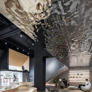 SS304 201 water ripple stainless steel plate for interior decoration, hotel lobby, KTV, etc.