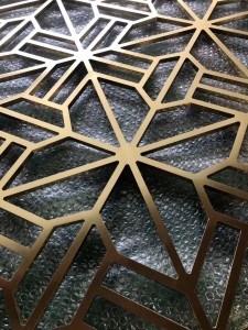 304 201 Laser Cutting Sheet Stainless Steel Screen for restaurant Decorating