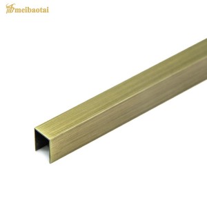 Bronze Color 8FT U Tile Trim Decoration Stainless steel U profile