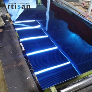 Blue Mirror Stainless Steel Polished Decorative Sheet