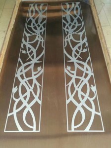 ڪسٽم نموني 304 etch stainless اسٽيل پليٽ