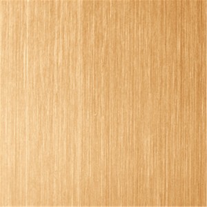 PVD Gold Rose Bronze Color Coating Hairline Brush Finish Decorative Plate 1219x2438mm 0.45mm Cabinet Material 201 Stainless Steel Panel