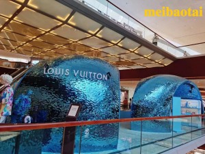 High grade Blue Mirror water ripple stainless steel sheet decoration hotel, room,club, office,square