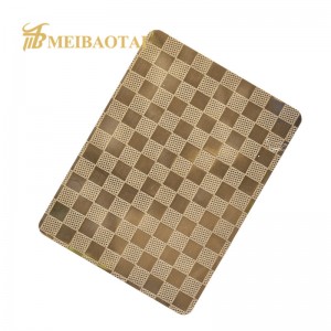 Embossed Stainless Steel Metal Sheet for Wall Decoration and Elevator