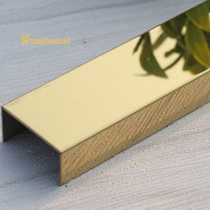 SS U Shape Tile Trim High Precision Tile Trim SS 304 U Profile Trim for Ceramic Tile Finishes
